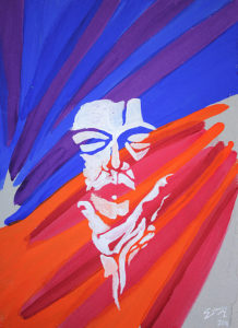 Chamana - 17 x 28 cm - Gouache sur carton